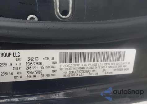 2014 Jeep Compass Sport from USA, damaged, VIN 1C4NJCBA5ED536243